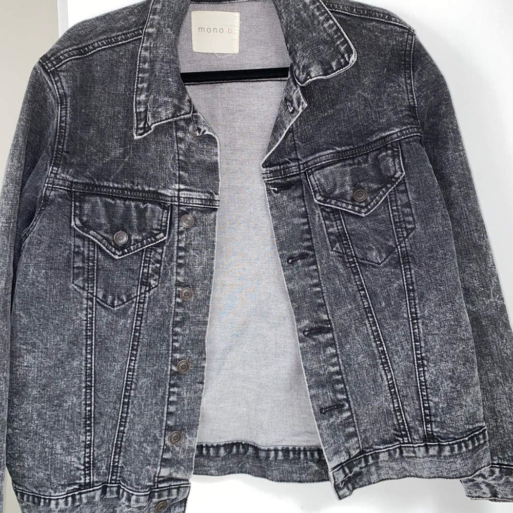 Oversized black jean jacket